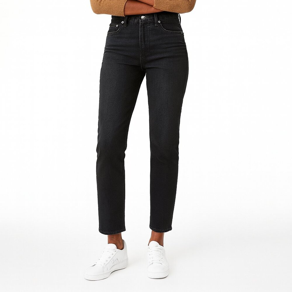 American‎ Eagle The Mom Jeans Women’s 00R Black Wash Casual Everyday Stretch Fit